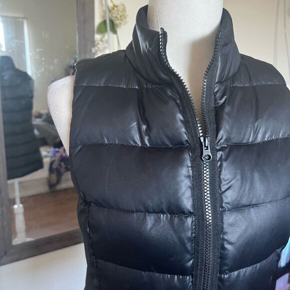 Roots Canada black down feather zip puffer vest warm xs - Picture 4 of 5